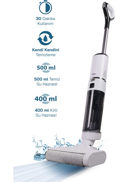 Sfc-4101 Islak - Kuru Yer Temizleme Makinesi Beyaz