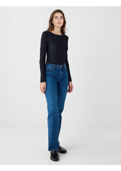 Mid Rodeo Normal Paça Yüksek Bel Denim Pantolon modelleri