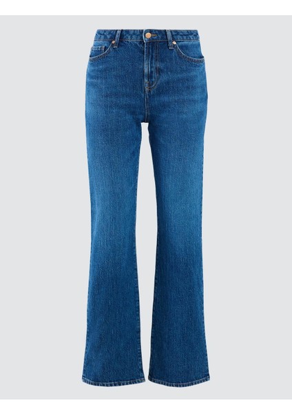 Mid Rodeo Normal Paça Yüksek Bel Denim Pantolon