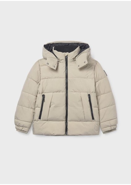 Erkek Çocuk Dolgulu Mont 10-16 Yaş Krem