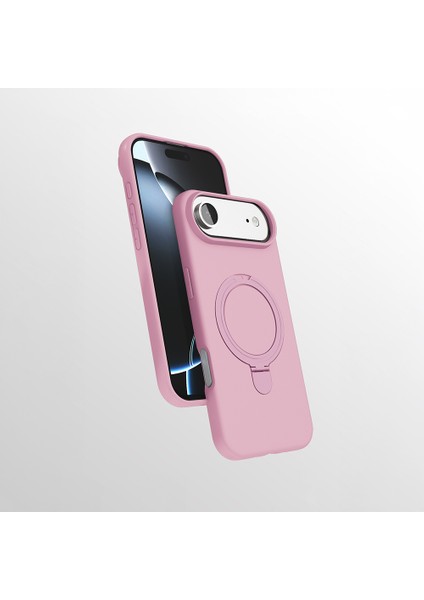 Apple iPhone 17 Air Kılıf M-Safe Şarj Özellikli Standlı Twincore Kapak