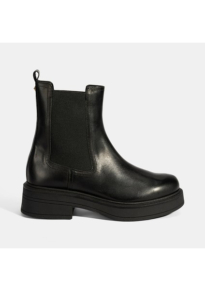 Kadın Siyah Lastikli Deri Chelsea Bot fiyatları