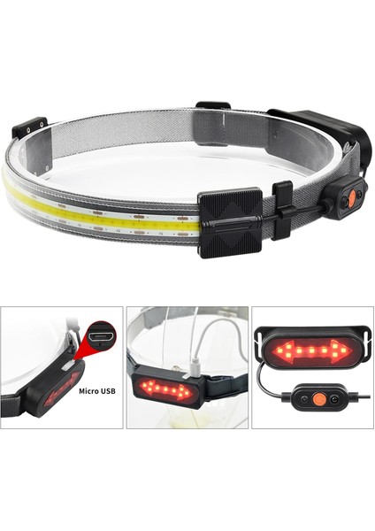 Ranchı Rc-33 Kafa Feneri Şarjlı Şerit Cob LED 30 Watt