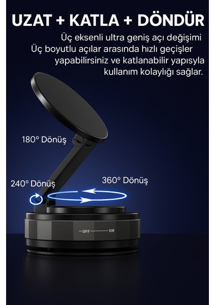 N52 Güçlü Mıknatıslı Katlanabilir 360° Döner Telefon Tutucu fiyatları