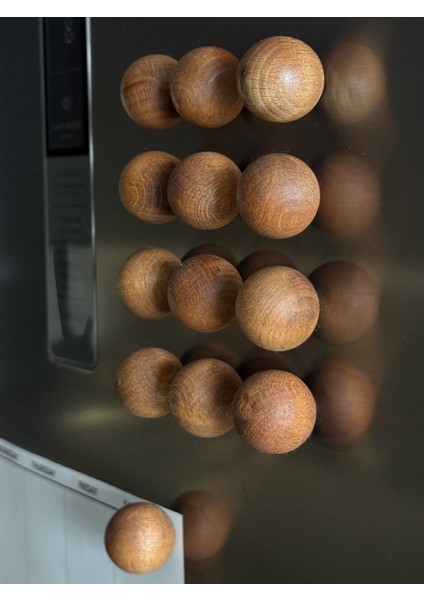 12 Adet Mıknatıslı Ahşap Buzdolabı Magnet Set