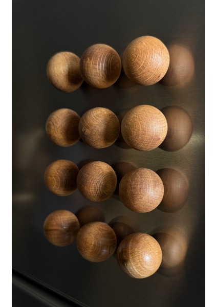 12 Adet Mıknatıslı Ahşap Buzdolabı Magnet Set modelleri