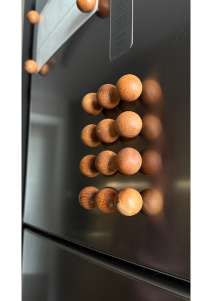 12 Adet Mıknatıslı Ahşap Buzdolabı Magnet Set indirimleri