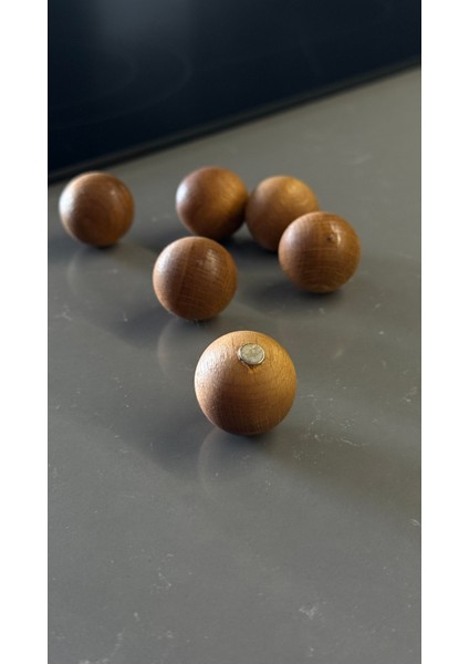 12 Adet Mıknatıslı Ahşap Buzdolabı Magnet Set