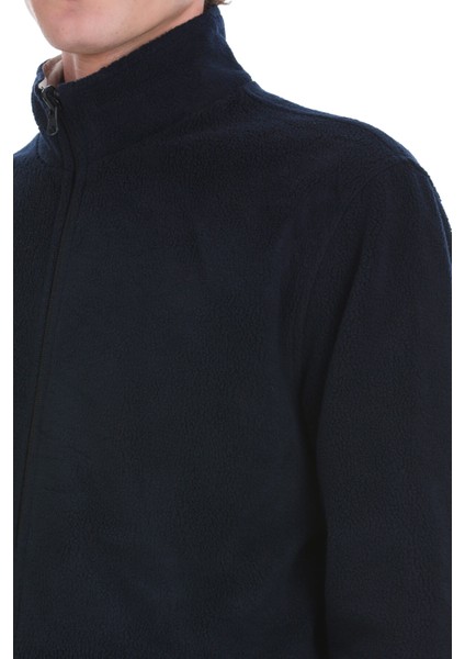 Lacivert Regular Fit Yarım Balıkçı Yaka Baharlık Mont