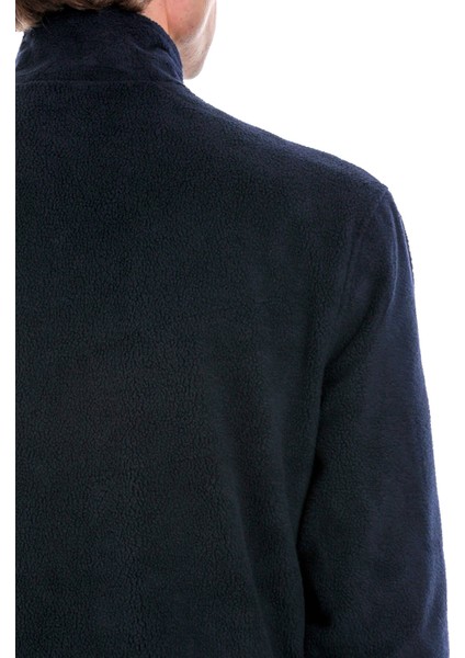 Lacivert Regular Fit Yarım Balıkçı Yaka Baharlık Mont