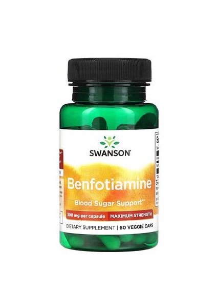, Benfotiamine, Maximum Strength, 300 Mg, 60 Vegetarian Caps