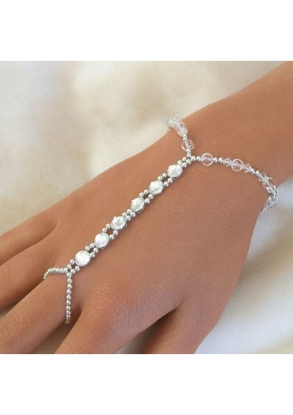 Zarif Kadın Modern Taşlı Boncuklu Şahmeran