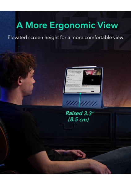 iPad Air 11 inç (M2, 2024) / Air 5. Nesil (M1, 2022) / Air 4. Nesil (A14, 2020) Shift Manyetik Kılıf