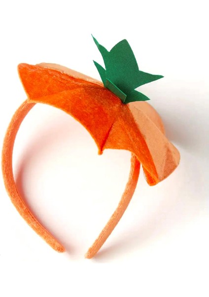 Kız Çocuk Cadılar Bayramı Halloween Kostümü Bal Kabaklı Elbise Kostüm Balkabaklı Taç