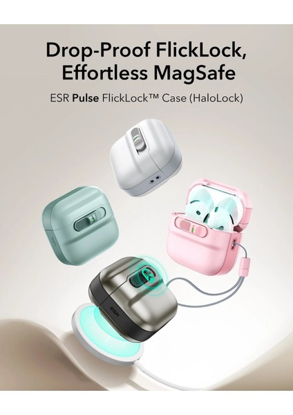 Apple Airpods Pro 2 (2.nesil) Pulse Flicklock Magsafe Şarj Destekli Kilitli Kılıf fiyatları