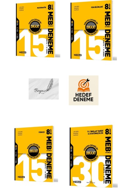 Hız 8.sınıf Meb Uyumlu Matematik Türkçe Fen Inkılap Deneme Hedef Deneme