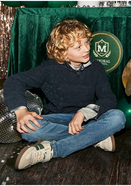 Erkek Çocuk Denim Pantolon 8-14 Yaş Mavi