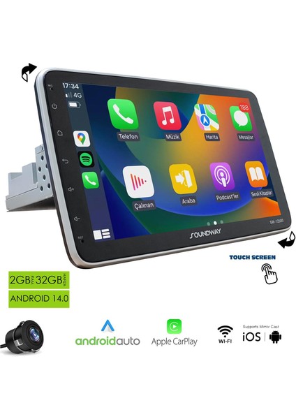 SW-12500 Tablet Multimedya Android 10 Inç Universal 2+32GB Oynar Başlık