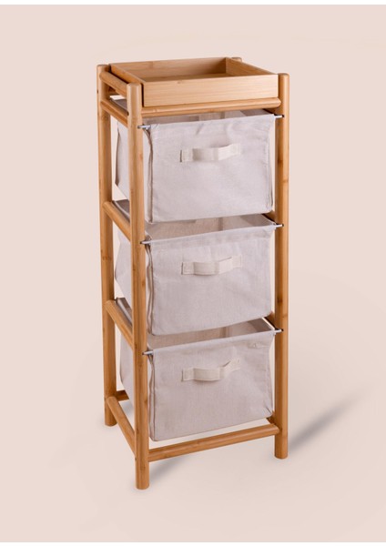 Bambu 3 Bez Çekmeceli Düzenleyici Dolap Raf 90x35x30 cm fırsatları
