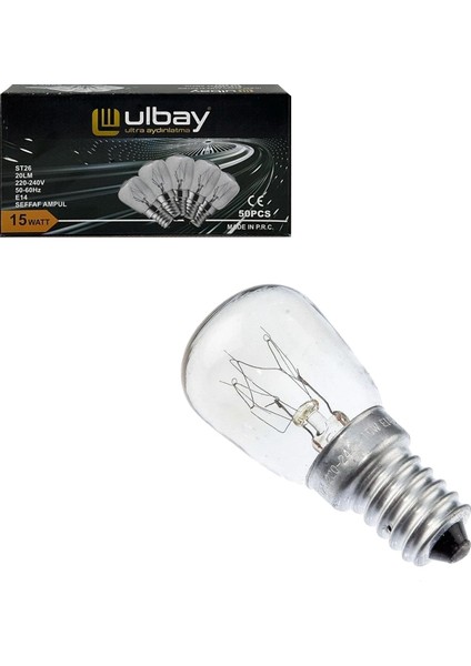 ST26 Buzdolabı Ampulu E14 15W