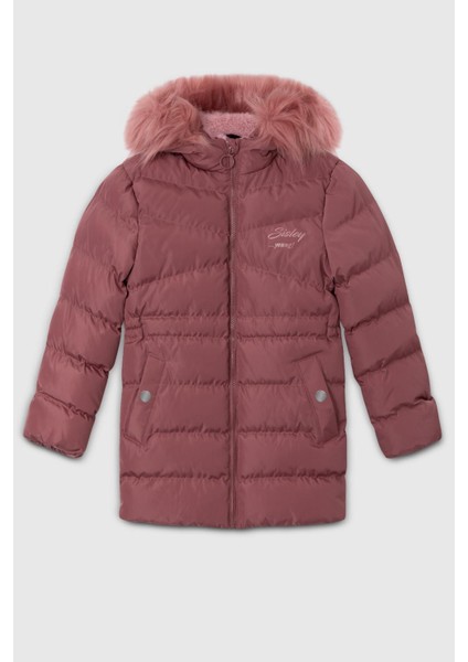 Kız Çocuk Şişme Mont 6-14 Yaş Pembe