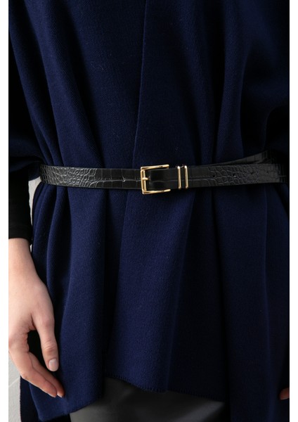 Kadın Kemerli Triko Panço / Pelerin – Şık ve Rahat Panço, Triko Panço modelleri