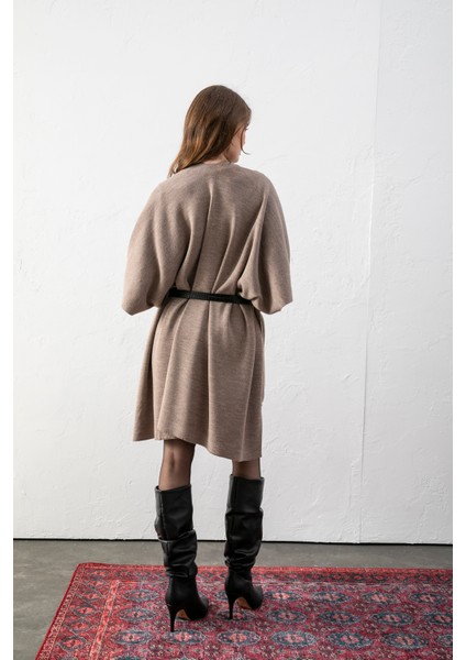 Kadın Kemerli Triko Panço / Pelerin – Şık ve Rahat Panço, Triko Panço indirimleri