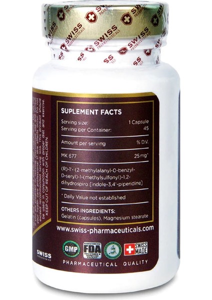 Ibutamoren MK-677 25 Mg 45 Kapsül fiyatları