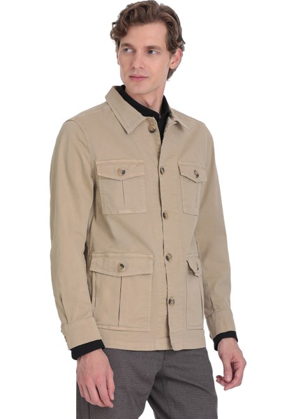 Bej Slim Fit Bebe Yaka Baharlık Mont indirimleri
