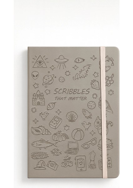 Deri Ajanda Günlük Not Defteri Notebook Gri