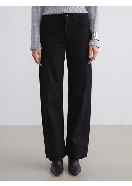 Lcw Vision Siyah Wideleg Kadın Jean Pantolon fiyatları