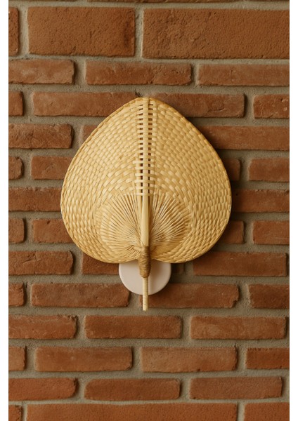 Bohem Doğal Bambu Duvar Apliği, El Yapımı, E27 Uyumlu, Salon/koridor/yatak Odası, 30X38 cm