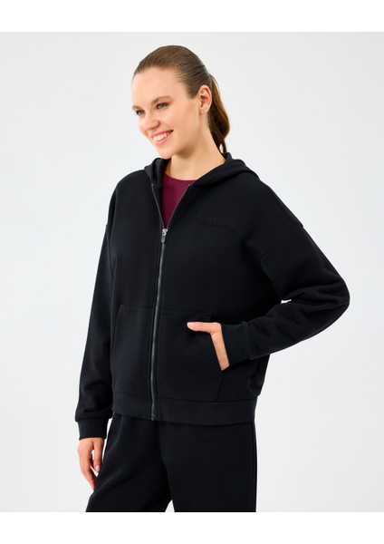 W Essential Full Zip Sweatshirt Kadın Siyah Sweatshirt S2610016-3817 fiyatları