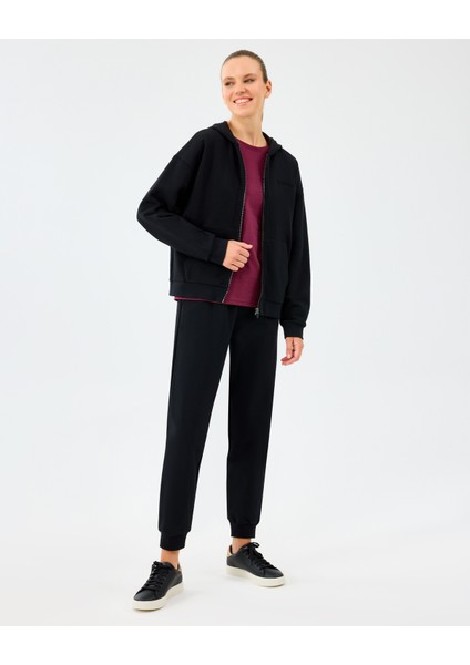 W Essential Full Zip Sweatshirt Kadın Siyah Sweatshirt S2610016-3817 indirimleri