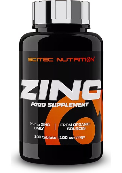 Zinc Çinko 25 Mg 100 Tablets