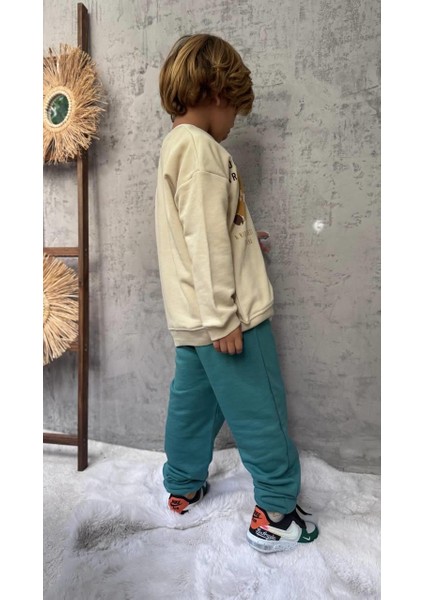 Erkek Çocuk Baskılı 3 Iplik Kumaş Pamuklu Altüst Takım modelleri