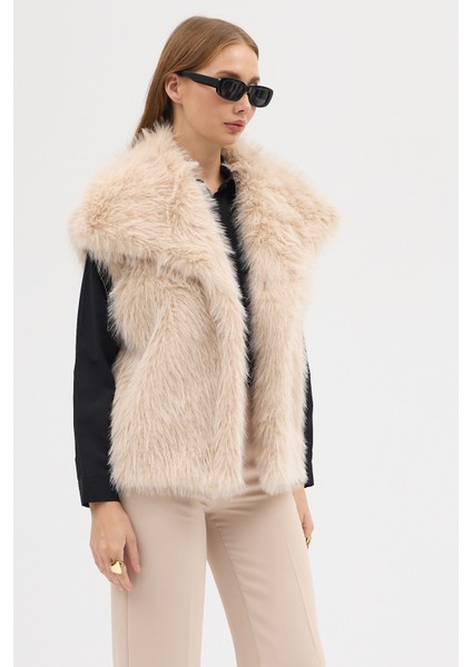 Kadın Premium Yakalı Suni Kürk Yelek indirimleri