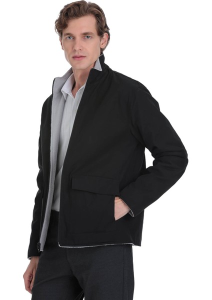 Gri Regular Fit Yarım Balıkçı Yaka Baharlık Mont modelleri