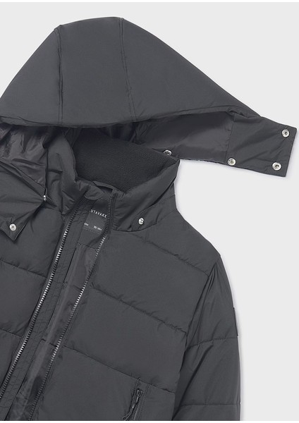 Erkek Çocuk Dolgulu Mont 10-16 Yaş Siyah modelleri