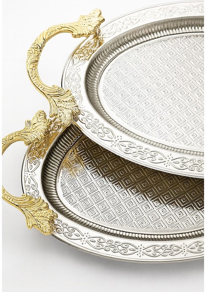 2’li Metal Servis Tepsi Seti 42X28 cm & 49X34 cm – Şık, Solmaz, Kararmaz, Dayanıklı Sunum Tepsisi fiyatları