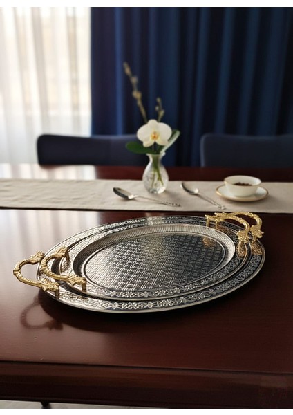 2’li Metal Servis Tepsi Seti 42X28 cm & 49X34 cm – Şık, Solmaz, Kararmaz, Dayanıklı Sunum Tepsisi indirimleri