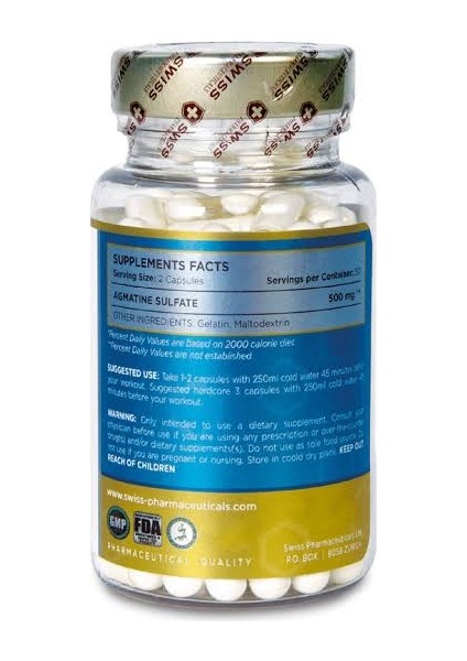 Agmatine Sulfate 500 Mg 100 Kapsül fiyatları