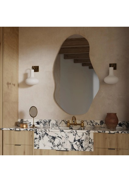 Elysia LED Ayna – Heykelsi Asimetrik Duvar Aynası modelleri