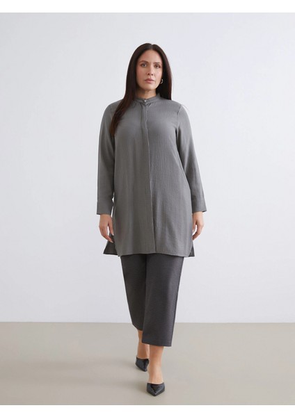 Lcw Grace Antrasit Beli Lastikli Desenli Kadın Pantolon fiyatları