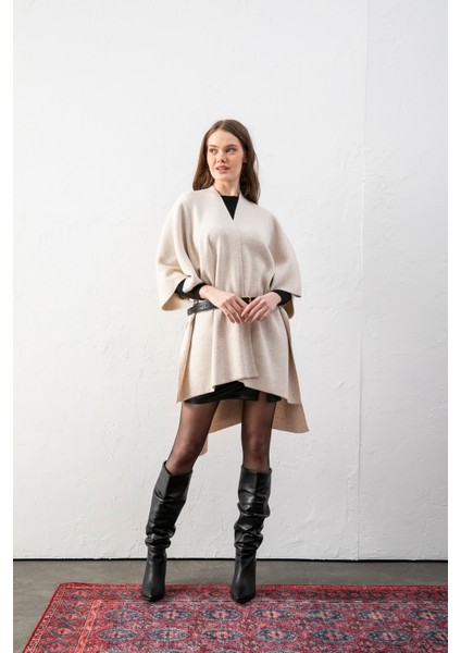 Kadın Kemerli Triko Panço / Pelerin – Şık ve Rahat Panço, Triko Panço fırsatları