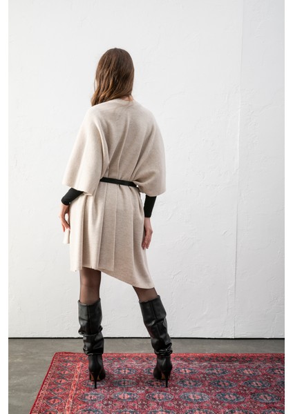 Kadın Kemerli Triko Panço / Pelerin – Şık ve Rahat Panço, Triko Panço indirimleri