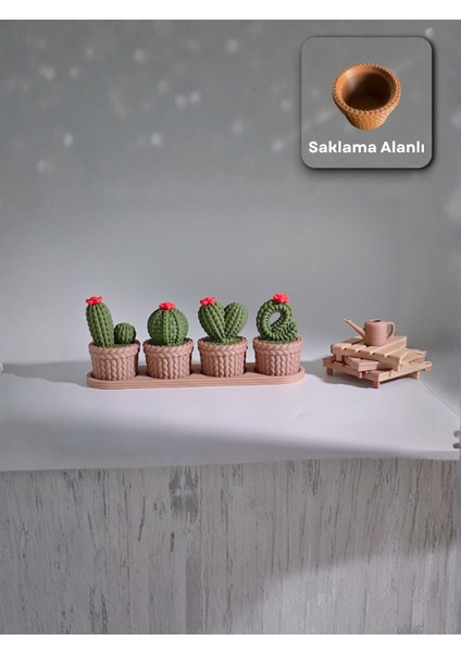 Love Yazılı Saklama Alanlı Dekor