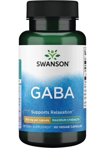 Gaba Maximum Strength 750 Mg 60 Veggie Strength