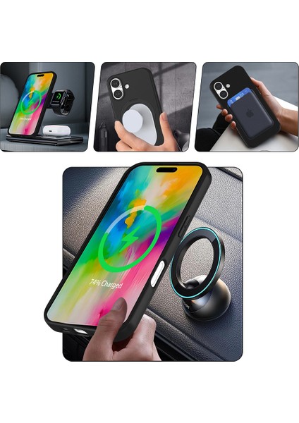 Apple iPhone 16 Plus Kılıf M-Safe Şarj Özellikli Standlı Twincore Kapak fiyatları