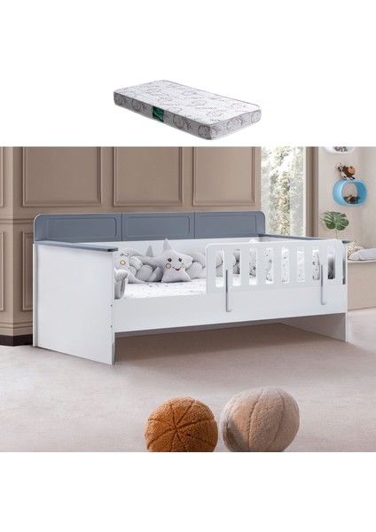 Karyola, Mira Montessori Karyola - Antrasit + 1 Adet Comfort Yatak